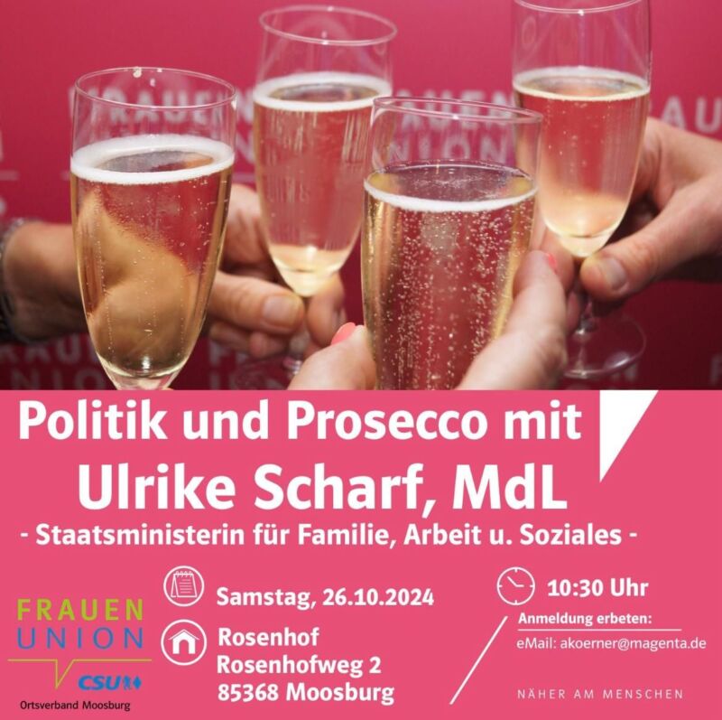 Image for the Tweet beginning: Politik und Prosecco mit Ulrike